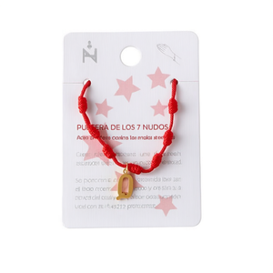 Braccialetto Q in Acciaio Inossidabile con Nodo a Sette Stelle, Fatto a Mano, Amuleto di Protezione - Product Image 1