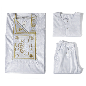 H & D Costume Africain <span class=keywords><strong>Homme</strong></span> en Bazin Riche, Ensemble Traditionnel Ankara Dashiki Agbada <span class=keywords><strong>Boubou</strong></span> Chemise 3 Pièces pour <span class=keywords><strong>Mariage</strong></span> - Product Image 3