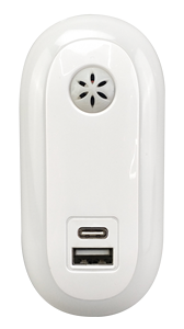 Lampada <span class=keywords><strong>da</strong></span> Parete USB A94D con Sensore Crepuscolare, Luce Notturna LED con Protezione per gli Occhi, Presa USB Integrata, Versione USA - Product Image 4