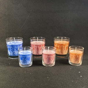 Vela Aromática Artesanal de Parafina con Forma de Flor de Hielo, en Colores Azul/<span class=keywords><strong>Rosa</strong></span>/Naranja, en Forma de Copa, Tamaños Grandes y Pequeños - Product Image 3