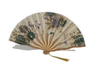 Abanico Plegable Estilo Samurái Japonés Hecho a Mano, Diseño Único con Flores y Ángeles, Ideal para Viajes y Refresco al Aire Libre - Product Image 5