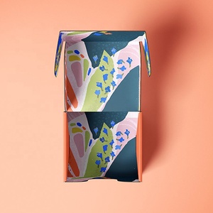 Hộp in ấn biểu tượng tùy chỉnh nhỏ vận chuyển hộp có thể gập lại lớp phủ UV 6x4x3 đầy màu sắc trắng các tông sóng giấy Bao bì hộp - Product Image 2