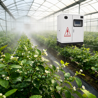 Contrôle de l'humidité et de la température pour serre à fleurs, micro-brumisation pour la rétention d'humidité des semis