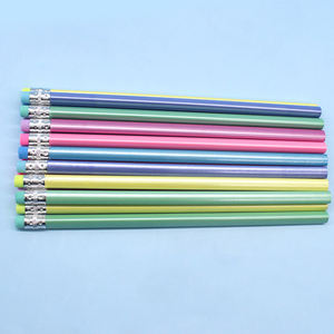 ดินสอ HB แท่งสามเหลี่ยมพร้อมหัวยางลบสำหรับนักเรียนและสำนักงานขายส่ง - Product Image 3