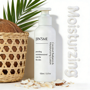 Loción Corporal Hidratante Ligera con Aceite de Coco y Ácido Hialurónico, No Grasosa, Calmante, Iluminadora Natural para Piel Sensible, OEM - Product Image 4