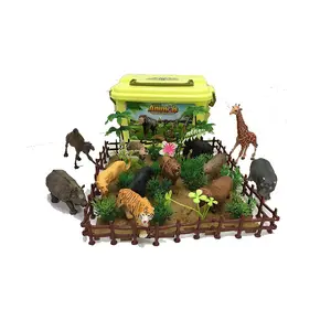 PVC Tierfiguren spielen Set für Kinder Mini Dschungel Wildtier Modell Spielzeug