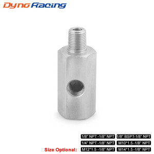 Adaptateur en T en acier inoxydable pour capteur de pression d'huile de voiture avec interface de manomètre 1/8 NPT M12 10 14 compatible moteur, neuf - Product Image 5