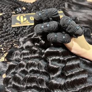 Cheveux humains brésiliens vierges 100% alignés sur les cuticules, lisses, 15a, double <span class=keywords><strong>trame</strong></span>, double <span class=keywords><strong>trame</strong></span>, mèches de cheveux bruts - Product Image 3