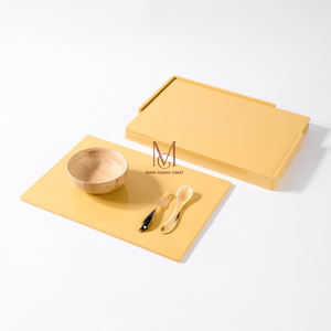 Minh Giang OEM Lacquer <b>Placemat</b> Handpainted Lacquer Serving Tray Rectangle Tray Table Centerpieces Decoration Handmade - Product Image 2