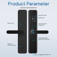 Serrure de porte intelligente Locstar Security Gate, serrures électroniques numériques à empreintes digitales, Tuya Wifi, clavier à code, entrée sans clé