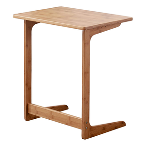 Combohome Bamboo C Shaped Nightstand Side Table, Bamboo Accent Bedside Tables, Bamboo Coffee Table