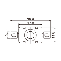 Interruptor de botón pulsador de alimentación de 2 pines, interruptor de botón pulsador de emergencia, 1.5A, 250VAC, 1/2"