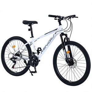 Vélo <span class=keywords><strong>MINGU</strong></span> 26/27,5 pouces tout-terrain à vitesse variable, cadre en acier au carbone, freins à disque doubles, pédales perlées, vélo pour étudiants - Product Image 1