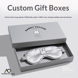 Caja de Regalo Premium para Antifaz 3D con Tapa, Empaque Personalizado para Dispositivos de Sueño y Masaje - Product Image 1