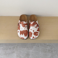 Sandales pour femmes à motif vache laitière en métal et crin de cheval grande taille, pour le commerce transfrontalier, Nouvelle collection Printemps/Automne 2026