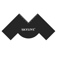 Carte de mesure et de mise en forme pour barbiers SKYLIVE, avec spray colorant pour la barbe et la ligne des cheveux, et indicateur de traçage de la ligne des cheveux