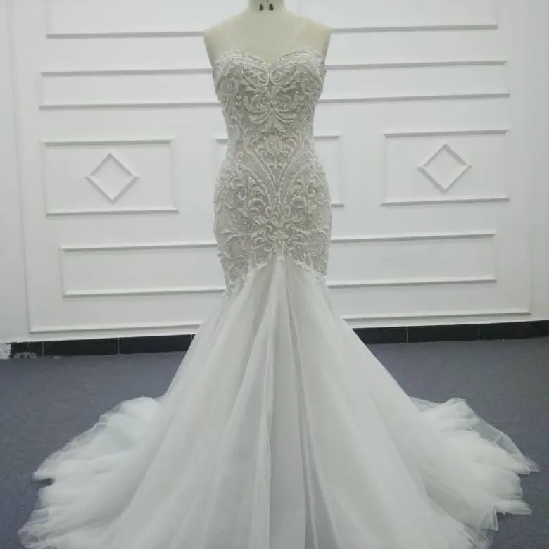 Eslieb custom은 손으로 만든 바느질 웨딩 드레스 2020 인어 웨딩 드레스 신부 드레스