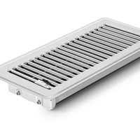 PATIKIL 10x2 pouces, 2 pièces, grille de ventilation de sol moderne en acier galvanisé robuste, couvercle de ventilation réglable à fixation murale, pour la maison