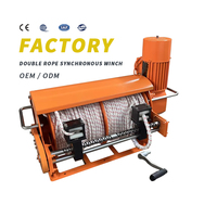 Nouveau treuil électrique à câble synthétique, double câble synchronisé, télécommande, commande manuelle, capacité de traction 0,5 tonne