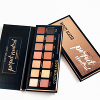 Palette de fards à paupières 14 couleurs personnalisées Palette de fards à paupières rose avec logo maquillage de fard à paupières à haute pigmentation