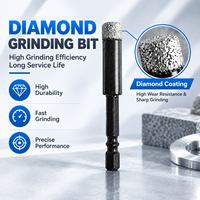 Foret diamanté, outil de meulage diamanté, pointe abrasive durable pour applications sur marbre et granit