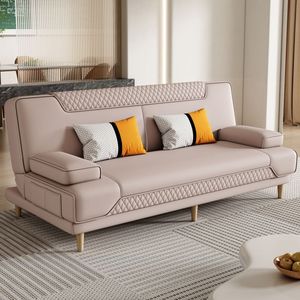 Canapé-<span class=keywords><strong>lit</strong></span> - Canapé-<span class=keywords><strong>lit</strong></span> en tissu simple et pliable à double usage pour les petits salons, canapé inclinable confortable - Product Image 4