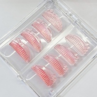 Almofadas de Silicone Coreanas Super Macias com Glitter para Lifting de Cílios, Reutilizáveis, Transparentes, Bastões Autoadesivos para Lifting de Cílios, Protetores para Lifting de Cílios