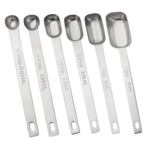 <span class=keywords><strong>Cucharadita</strong></span> de acero inoxidable de mango largo <span class=keywords><strong>1</strong></span>/4/<span class=keywords><strong>1</strong></span>,25 ml /<span class=keywords><strong>1</strong></span>/32 oz/<span class=keywords><strong>1</strong></span>,25 Cc cuchara medidora individual - Product Image 6