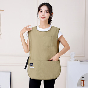 Delantal Impermeable Tipo Capa para Estilistas, Chaleco Negro sin Mangas para Peluqueros, para <span class=keywords><strong>Hombres</strong></span> y Mujeres - Product Image 4