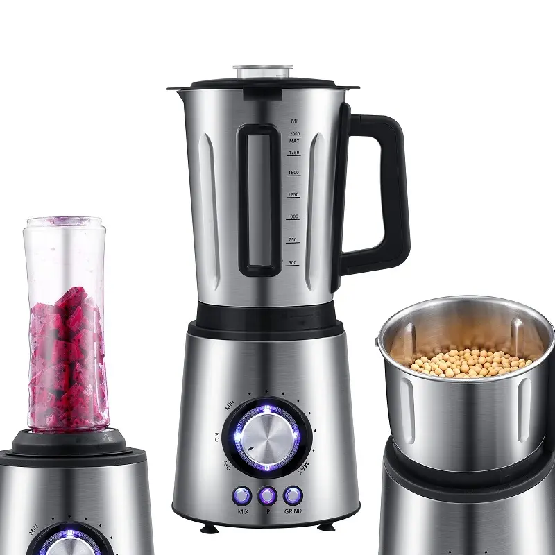 Roestvrijstalen Kan Multifunctionele Digitale Bediening High Power 1000W Shake And Go Blender