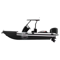 Bateau de pêche pneumatique en aluminium RIB Hypalon de 22 pieds (680 cm) le plus vendu avec volant