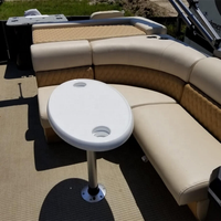 Norme Canada/États-Unis 8.2m 27ft Nouveau design Ponton en aluminium Catamaran de loisirs Pont en bois marin Bateau de fête