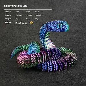 2025 mới 3D in <span class=keywords><strong>Python</strong></span> Mô hình đồ chơi thực tế, trang trí phát sáng, khớp di động, Thủ công mỹ nghệ nhà, đồ chơi sinh nhật sáng tạo - Product Image 2