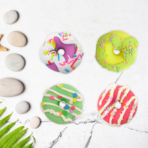Bombas de Baño Efervescentes Veganas con Aceites Esenciales Naturales a Bajo Precio, Coloridas y Lindas en Forma de Donut para Niños - Product Image 6