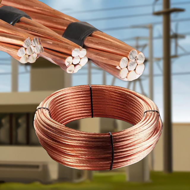 Bare Copper Clad Steel Ground Rod Conductor Wire CCS Electric Stranded Cable for Underground Applications