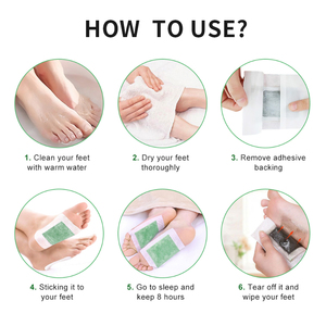 Vitamine Herbal Infusion Patchs pour les pieds pour le sommeil Perte de poids Réduction de la fièvre Détoxification Soulagement du stress-Patchs pour les pieds Acupuncture - Product Image 5