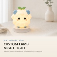Lampe de chevet LED personnalisée OEM ODM en vinyle, figurine de mouton, décoration douce pour chambre de bébé, cadeau, vente en gros