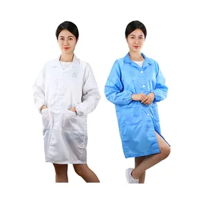 Factory Price Manufacturer Supplier Esd Smock Cleanroom Clothes Antistatic Uniform