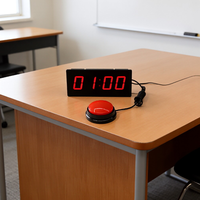 Minuteur numérique LED portable 10 secondes, rouge, pour jeux de défi, fêtes de famille, divertissement sportif et amusant