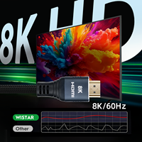 Câble HDMI 2.1 WISTAR Premium 8K ultra haute vitesse 48 Gbps 60 Hz pour ordinateur portable et projecteur