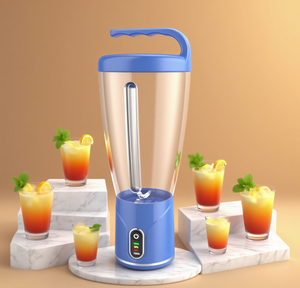 เครื่องปั่นแบบพกพาทรงพลังขนาด1000มล. ชาร์จไฟได้ USB สำหรับทำอาหารมีประสิทธิภาพสูงเครื่องปั่นน้ำผลไม้ปั่นส้ม - Product Image 1