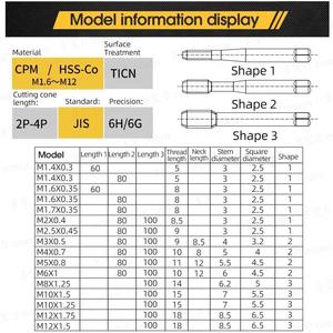 <span class=keywords><strong>DOBER</strong></span> 1 unidad Juego de Machos y Terrajas HSS de 100L/80L, Métrico, Rosca Derecha, Herramienta de Roscado para Máquina M8 M10 M12, Herramientas para Máquinas - Product Image 6