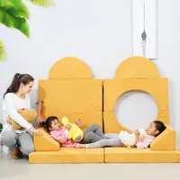 Tienda Modular de Castillo magnético para niños, con arcos, sofá de espuma para jugar