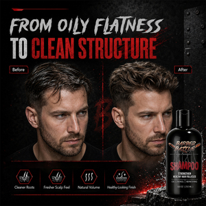 Shampooing fortifiant pour hommes BARBERBATTLE à la noix de coco, vitamine E et biotine, contrôle du sébum et volume, pour cuir chevelu sensible, 20+ ans - Product Image 5