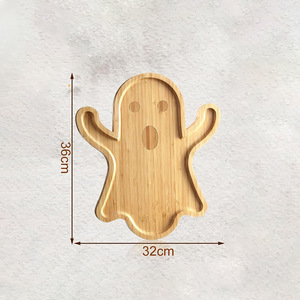 Plateau à collation d'Halloween en bambou, forme irrégulière, planche de service créative pour le petit-déjeuner et les fêtes - Product Image 4