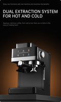 Cafetera Comercial y Doméstica KR, Cafetera Multifunción, Máquinas Automáticas de Espresso con Molinillo