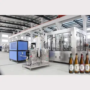 NAVAN High Quality Glass Bottle 330ml Beer Filling Machine with Rinsing Filling Capping Function