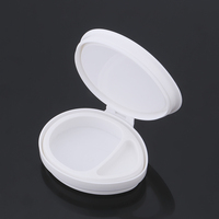 Boîtier compact vide en plastique personnalisé avec placage, pour fond de teint, base fixante, crème BB, avec miroir