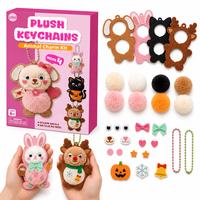 Kit d'artisanat en feutre pour animaux, ornements en feutre non tissé pré-découpés, ensemble de jouets DIY pour cadeaux et sacs surprises