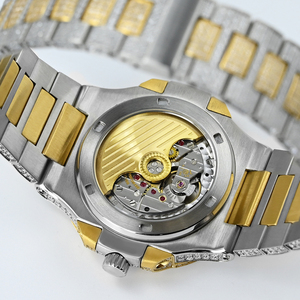 Montre mécanique automatique best-seller en acier inoxydable avec moissanite VVS, passe le test du diamant, livraison rapide, directement de l'usine - Product Image 6